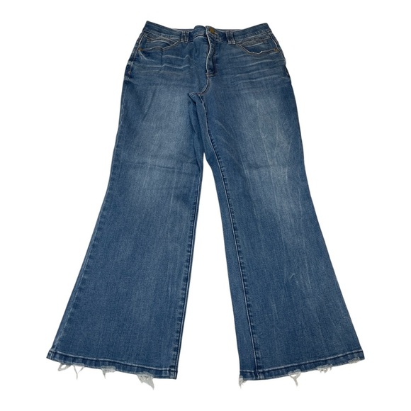 Democracy Ab Technology Straight Leg High Rise Blue Denim Women’s Jeans size 14 - Picture 1 of 15